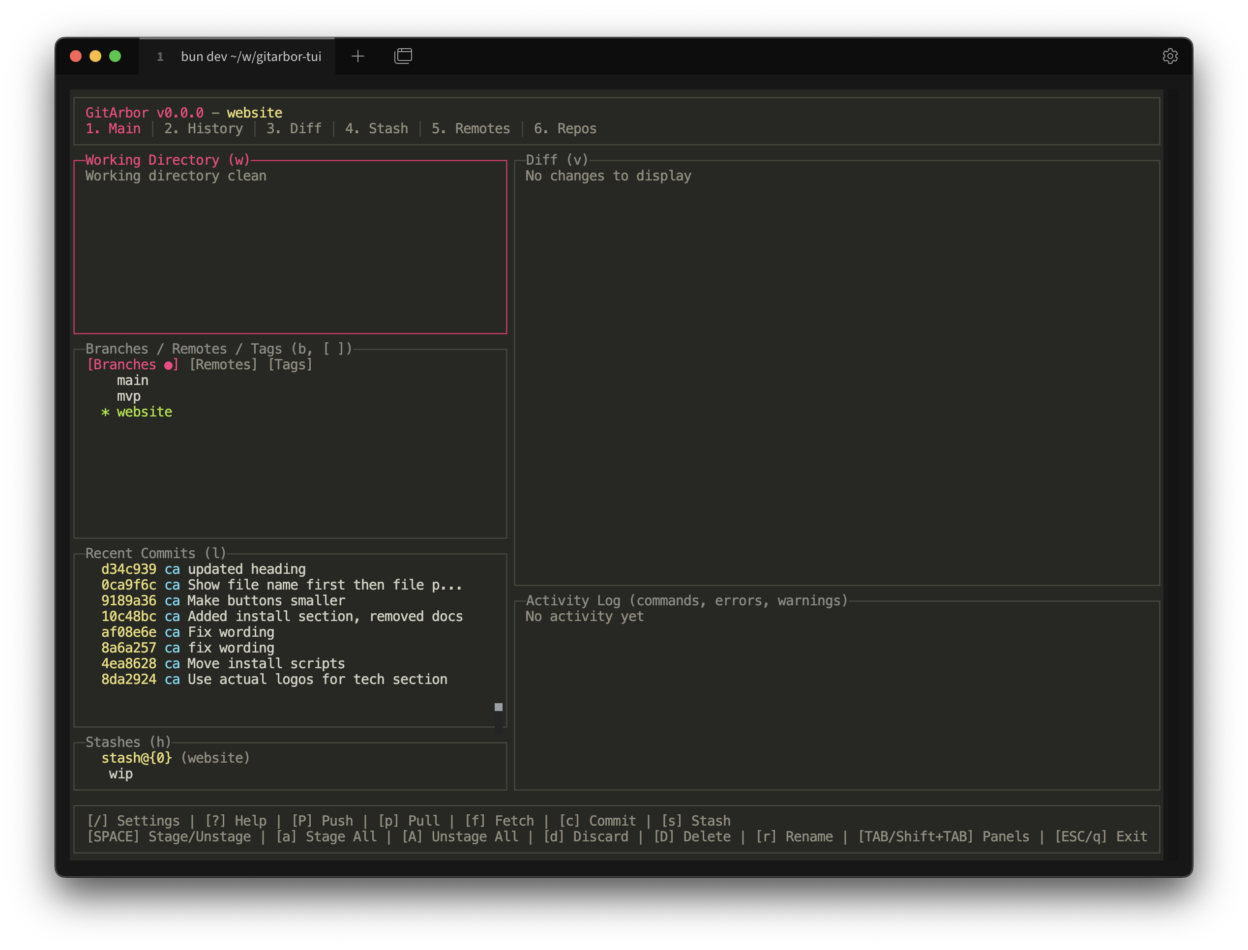 Monokai theme screenshot